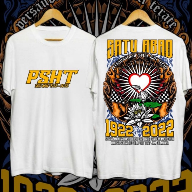 kaos Psht SATU ABAD PUTIH  distro premium