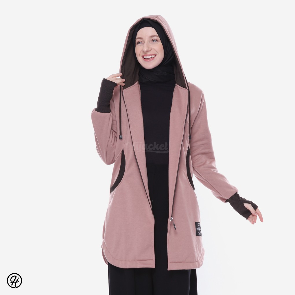 ⭐️BEBAS ONGKIR⭐️ HIJACKET ELEKTRA ORIGINAL JAKET WANITA JAKET MUSLIMAH HIJABER NO.1 DI INDONESIA-BROWN (COKELAT)