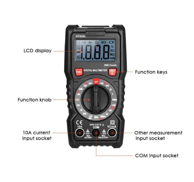 Habotest HT830L Multitester Multimeter Avometer Digital