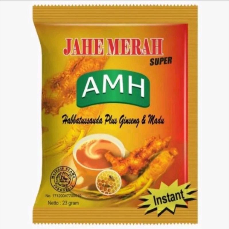 Instan Jahe  Merah Super AMH 1 bal isi 12| AMH Orginal.