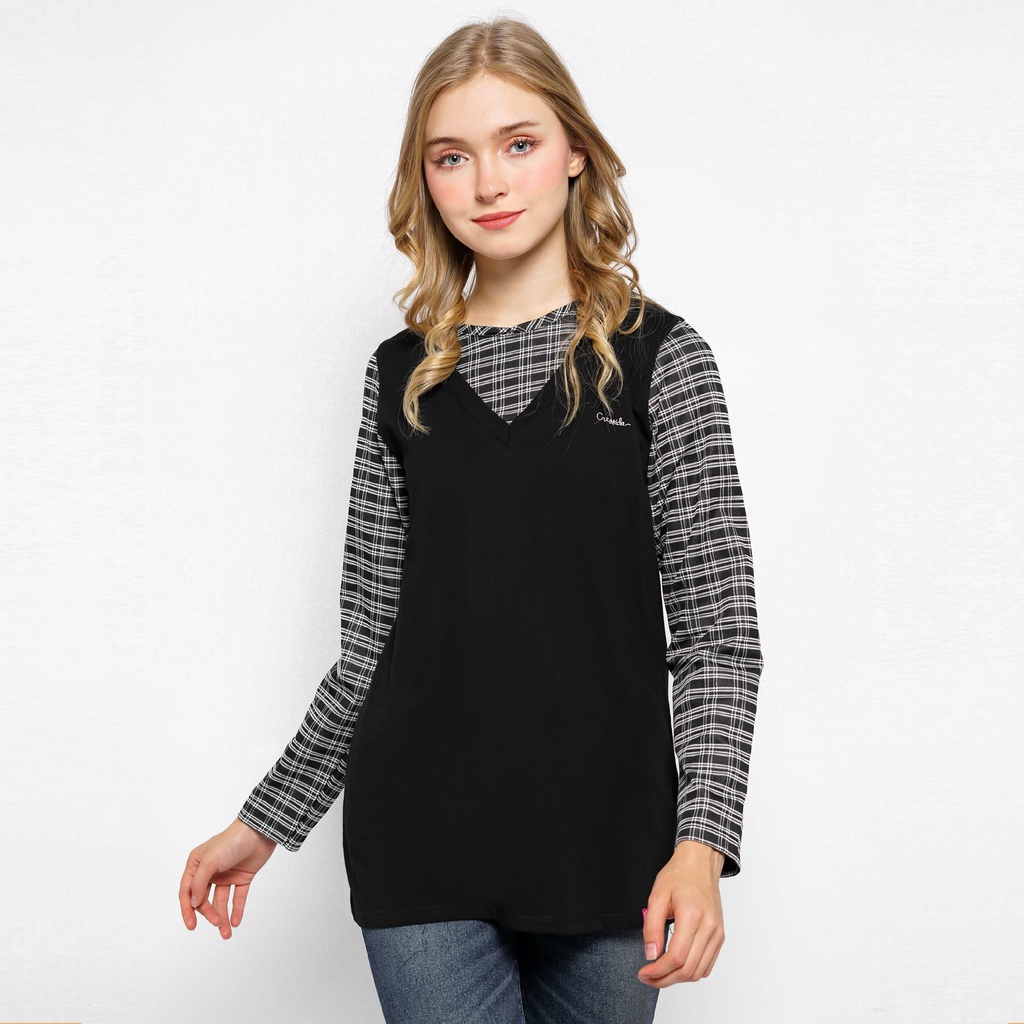 Baju Kaos Wanita Lengan Panjang Cressida Ladies - LYBDL.BB005H DAILYDOTS