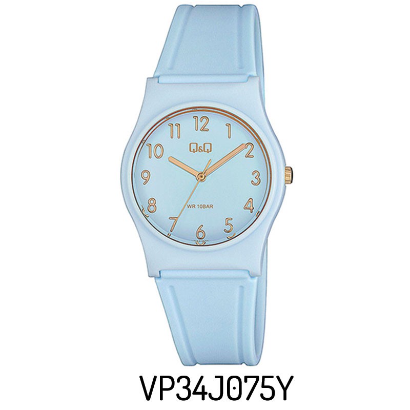 Q&Q Original Jam Tangan Wanita VP34J Series - Jam Tangan Unisex - Karet-VP34J075Y Blue