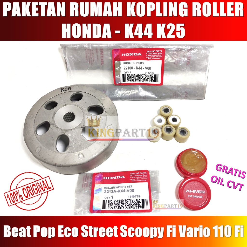 Paket Mangkok Ganda Roller Beat Fi Scoopy Vario 110 esp Starter Halus K44 / K25