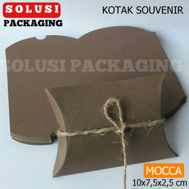 

36 PCS KOTAK AKSESORIS PILLOW BOX MOCCA TIPE A/KOTAK SOUVENIR KADO HADIAH PERNIKAHAN GIFT BOX