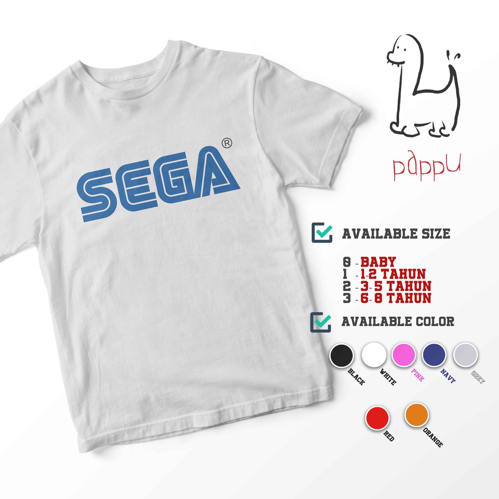 C/168 Kaos Distro Anak Sega Game Logo Kids T-shirt