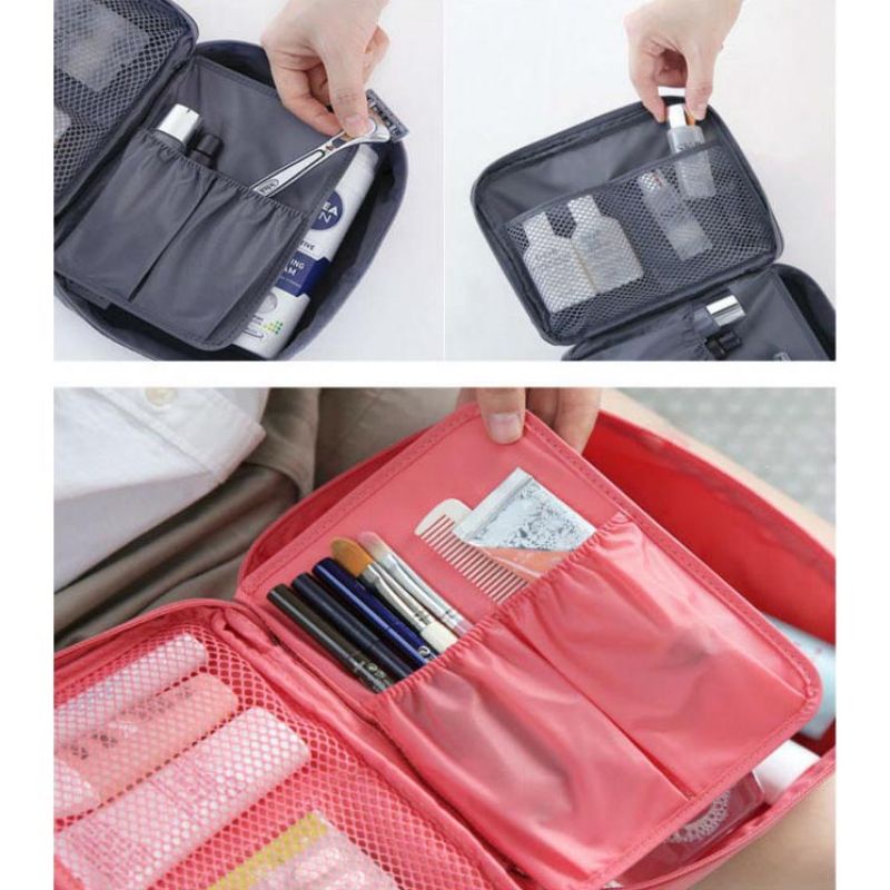 Tas Travel Bag in Bag Organizer untuk Kosmetik dan Sabun - XZ-8010 - Light Blue