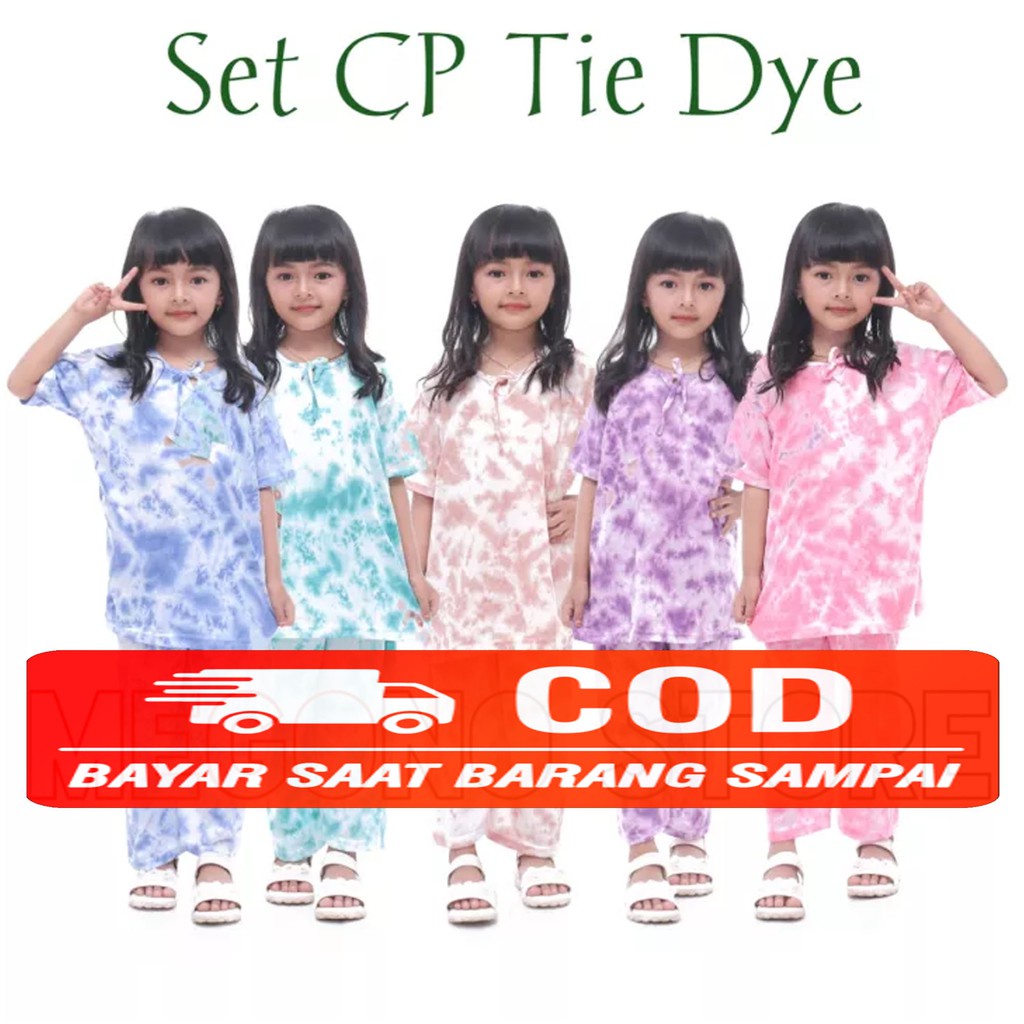 CS-(DISKON ) HARGA GILA Setelan cp Tiedye untuk usia 3-6 th/setelan anak murah/setelan anak kekinian