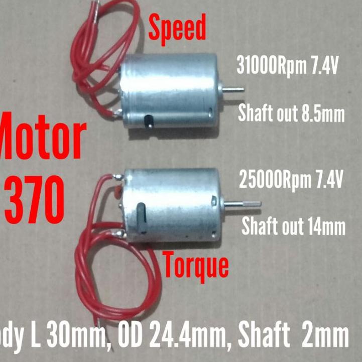 ↿ Motor Dinamo RC 370 RS370 WPL MN RGT 7.4V ➬