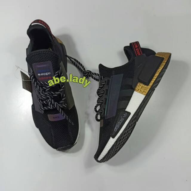 ADIDAS NMD R1 V2 CORE BLACK GOLD