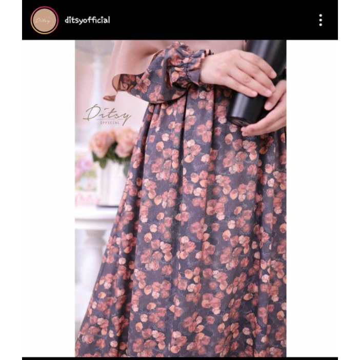 Ditsy November Autumn Charcoal S by ditsyofficial