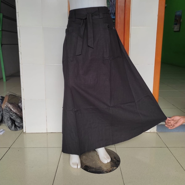 rok mayung lebar katun cigaret casual skirt