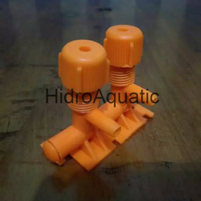 Kran Aerator 2 Lubang / Kran 2 arah / Keran 2 way / Kran selang aerator aquarium hidroponik