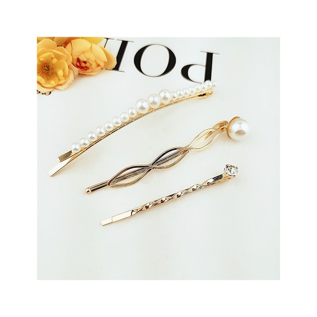 LRC Jepit Rambut Fashion Pearl-studded Hair Clip F57406