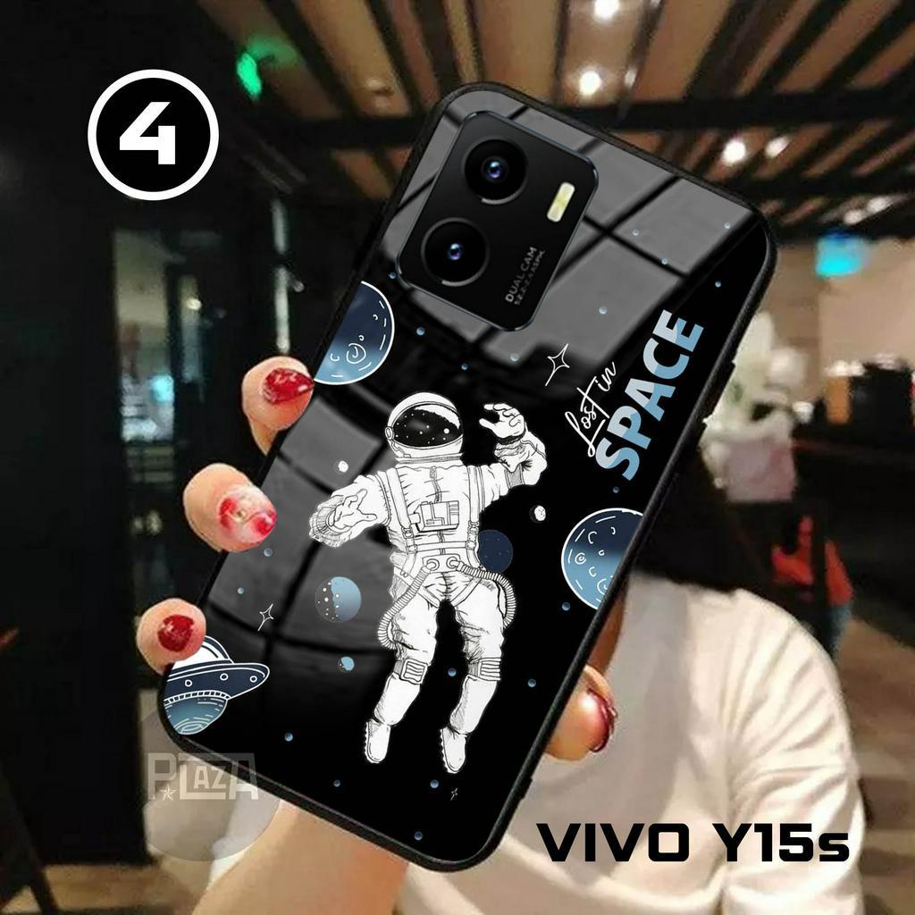 Softcase Glass SPACE [K62] for VIVO Y15s Terbaru CAMERA PROTECT Casing Handphone-Pelindung Handphone