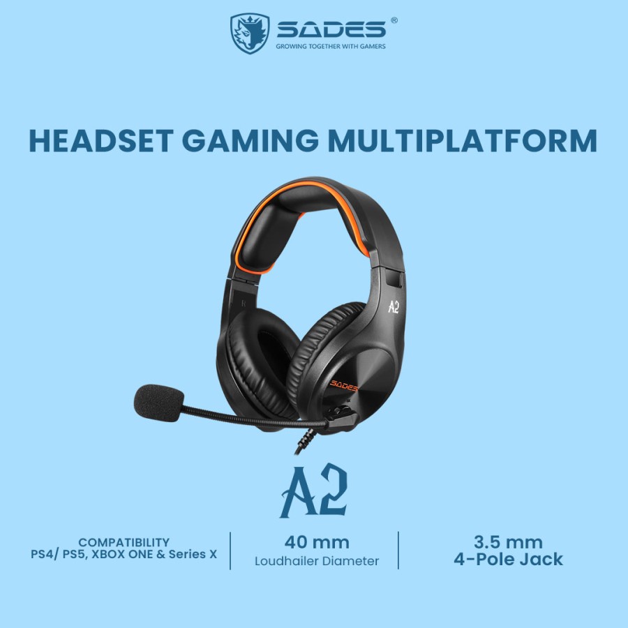 Headset Gaming Multiplatform Sades A2