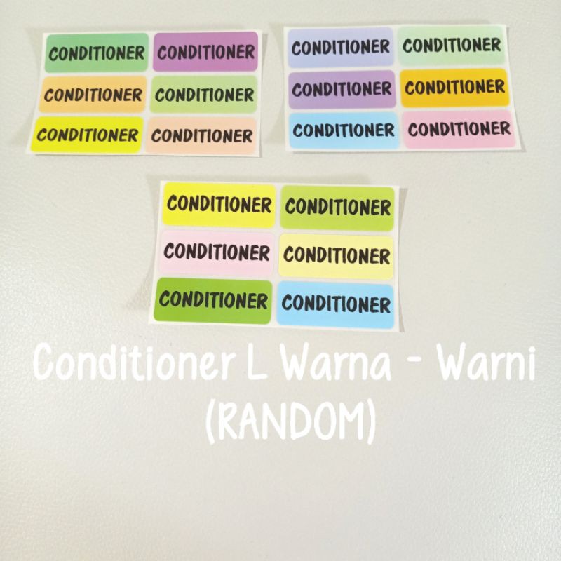 

Stiker Label Waterproof Conditioner size L isi 6 pcs