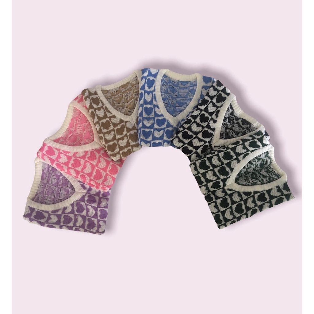 Vest Love Rajut wanita/Vest rajut motif/Vest rajut perempuan/ Vest rajut