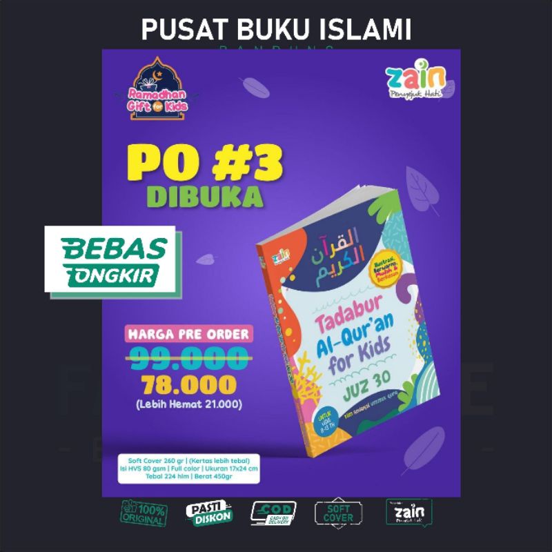 Buku Tadabbur Al quran For Kids Juz 30 Juz Amma Menulis Alquran