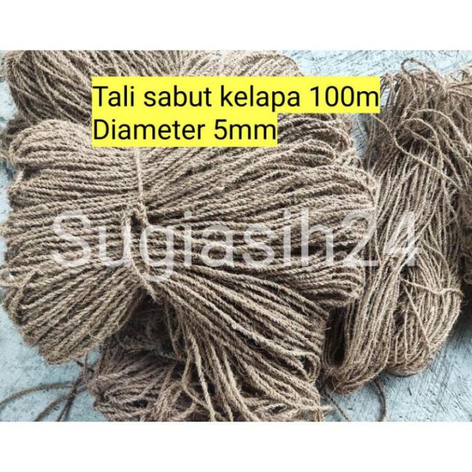 100Meter Tali Tapas Kelapa Serabut Kelapa Cocorope