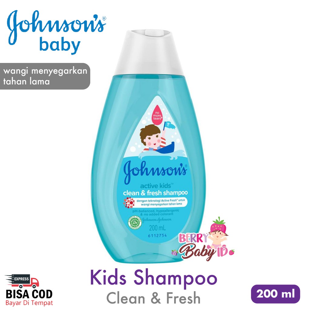 Johnson's Kids Active Shampoo Shampo Anak Johnsons 200ml Berry Mart