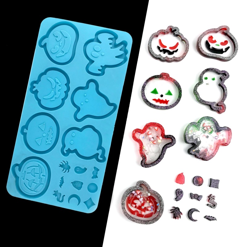 Zzz Cetakan Resin Bahan Silikon Hollow Untuk Membuat Gantungan Kunci
