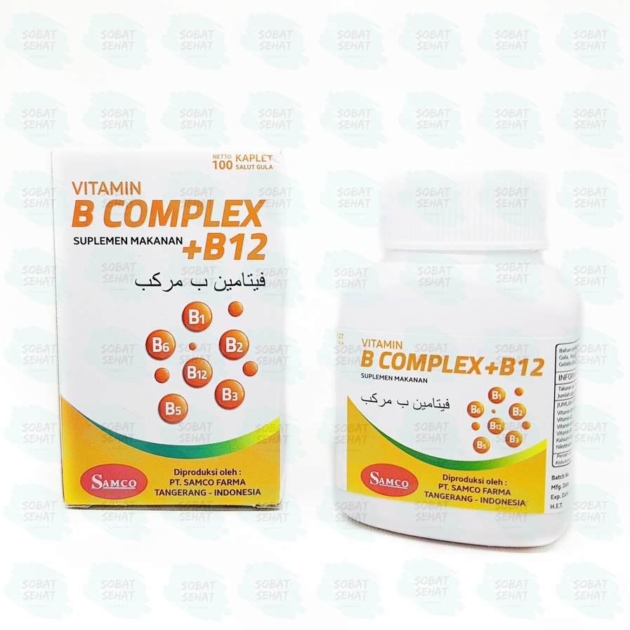 Jual Vitamin B Complex + B12 Samco Isi 100 Kaplet | Shopee Indonesia