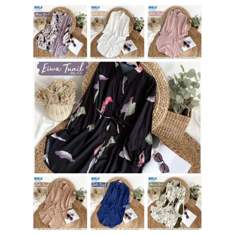 READY SABRINA,MIAMO,ALUSA,EIWA,DOTU,TIMTA,LUCIU/TUNIK BUSUI/MIDI DRESS BY MOELA