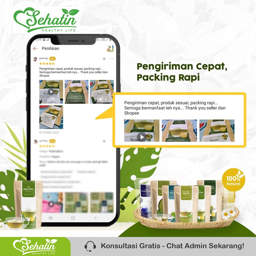 Sehatin Teh Celup Daun Kelor Asli Teh Moringa Oleifera Asi Booster Tingkatkan Imunitas Kelor Organik