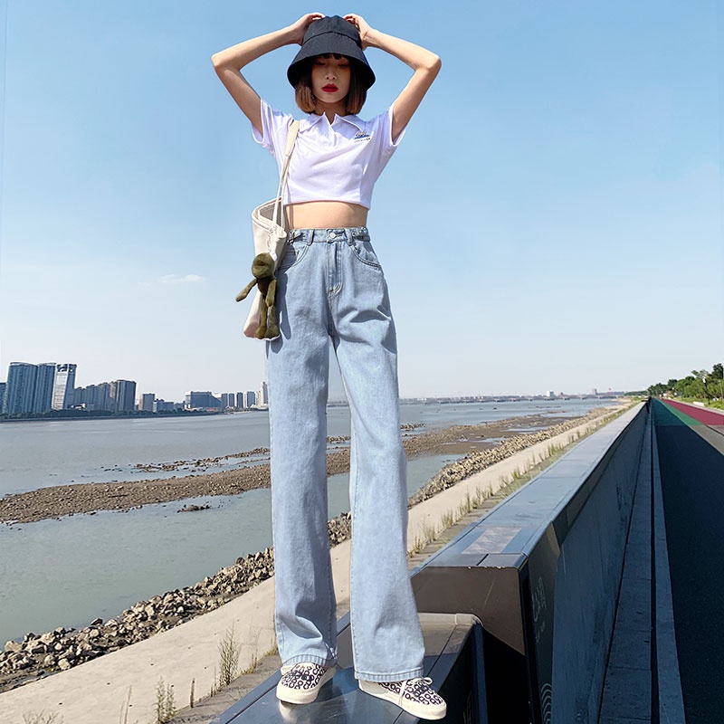 【SALE】Korean Casual Highwaist Long Pants Jeans Celana Panjang Jeans 2857 (S/M/L)