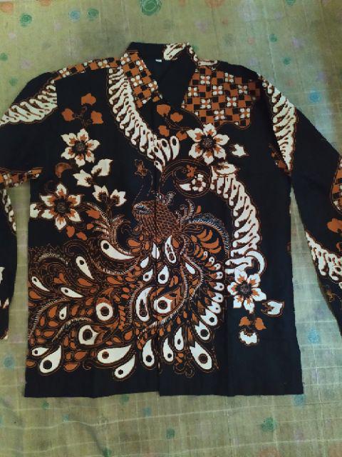 (1kg=4pcs) Kemeja Batik Lengan Panjang Batik Ori Ukail Motif Tirtayana Batik Solo Seragam Batik