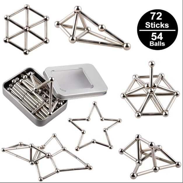 ZY Mainan Magnetik Steel Metalic Stick and Bucky Balls - J75