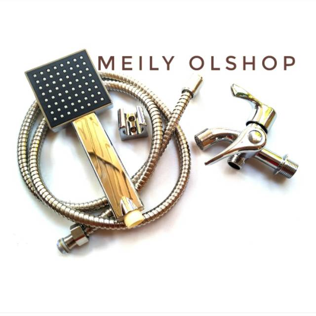 Handshower + Kran Cabang / Shower Mandi + Kran/ Set Shower Mandi / Kran Shower / Hand Shower