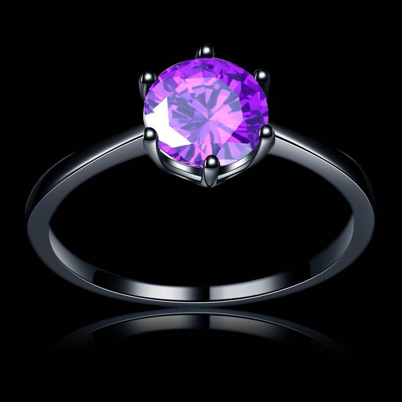 Cincin Bahan Sterling Silver 925 Hias Permata Fuchsia Untuk Wanita Jza0123