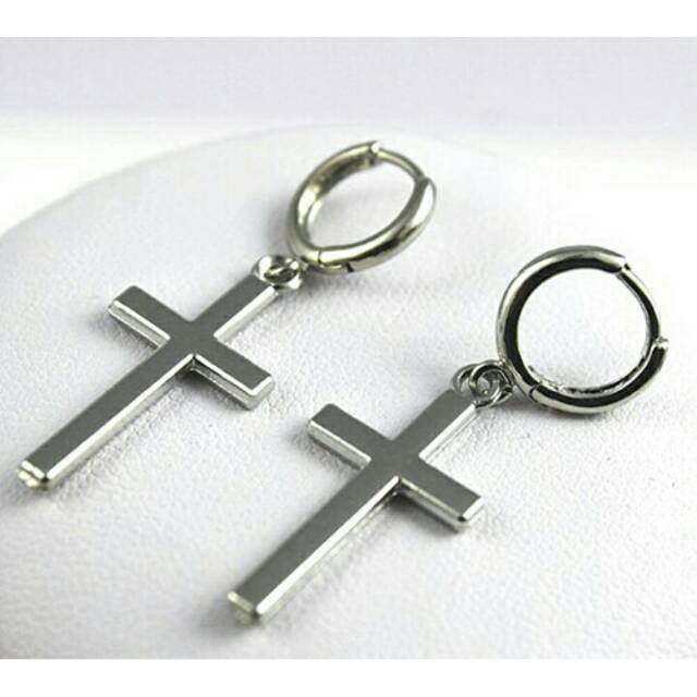 Anting cowok salib keren Korea gaul