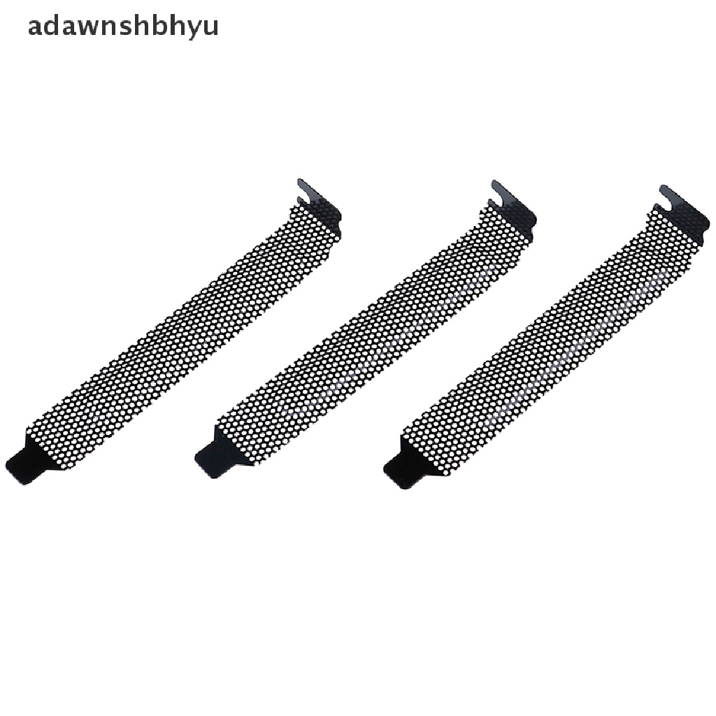 Adawnshbhyu 10Pcs Hitam Baru Penutup slot PCI filter Debu blanking plate Baja Keras