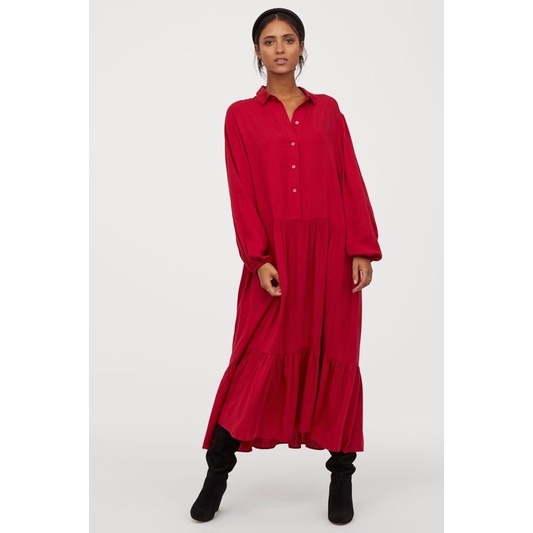 Hm shanghai neck midi dress