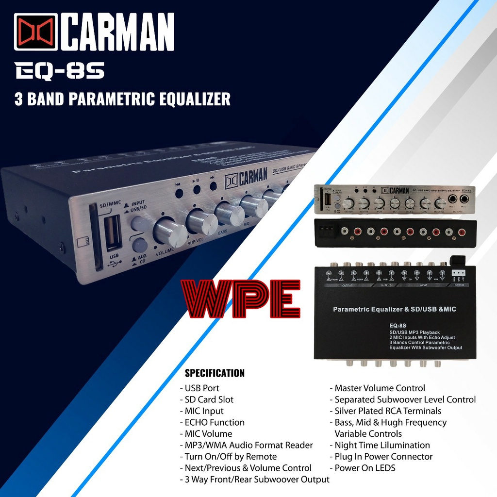 parametrik equalizer carman eq8s/carman eq 8s