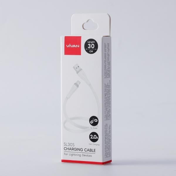 1pcs KABEL DATA VIVAN SM30S(MICRO)/SC30S(TYPE-C)/SL30S(IPHONE)  FAST CHARGING 30CM KABEL DATA POWERBANK VIBOX RX-30
