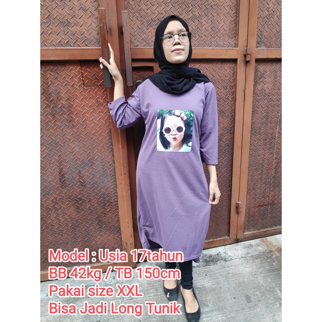 MOMOGI-MIDI DRESS KARAKTER / LONG TUNIK ALL SIZE