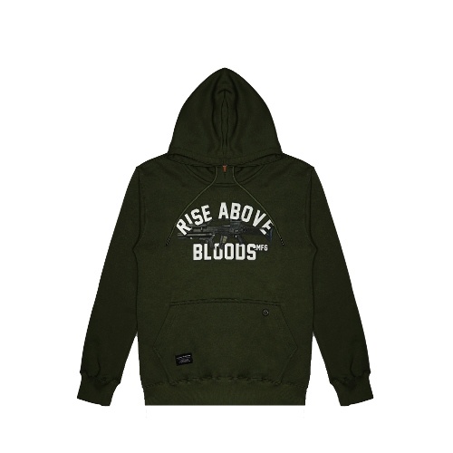 Bloods Sweater Hoodie Glock Green Army