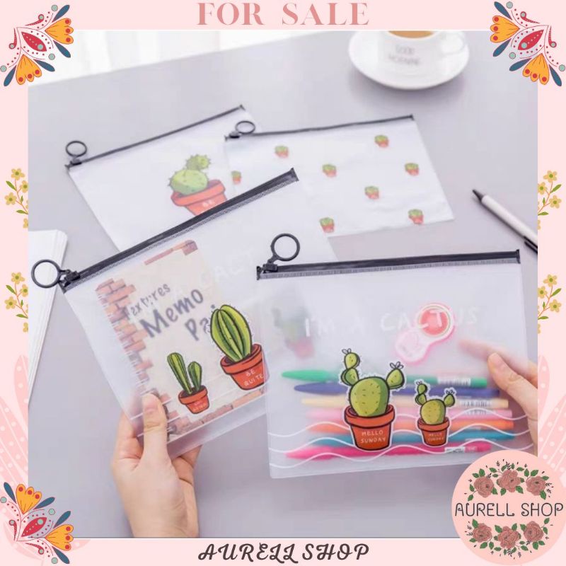 

[ COD ] POUCH TRANSPARAN KAKTUS ZIPPER LUCU / POUCH KOSMETIK CACTUS / TEMPAT PENSIL KARAKTER KAKTUS