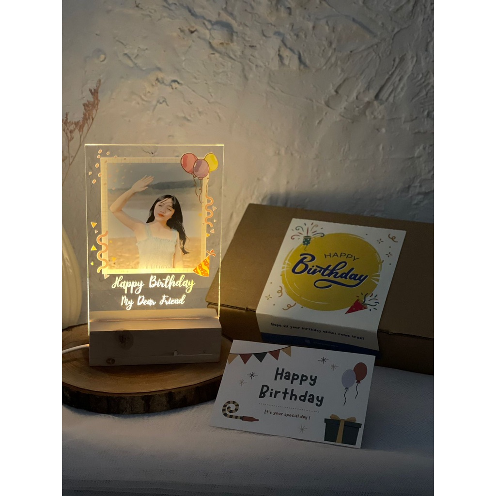 HAMPERS GIFT SET ACRYLIC LAMP (Birthday, Graduation, Wedding, Anniversary, Certificate, First Meet Map)