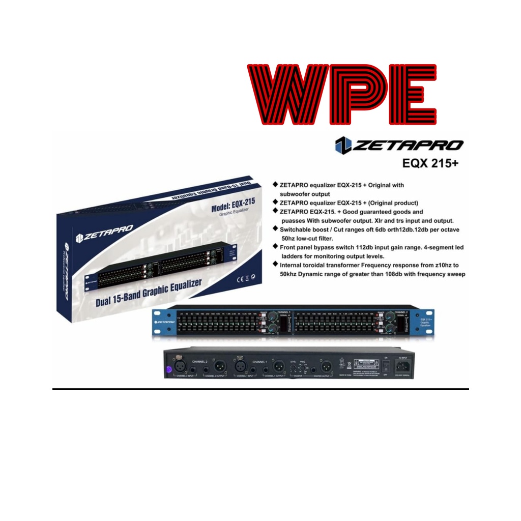equalizer/equaliser zetapro eqx215+/zetapro eqx 215+ original