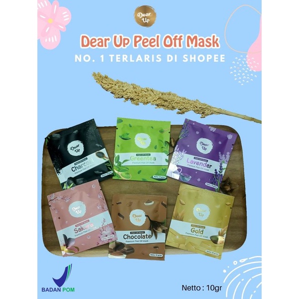 MASKER KLETEK PEEL OF MASK DEAR UP BPOM 10-25 GR