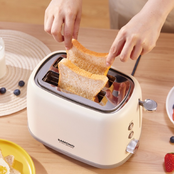 Samono 800W Toaster Elektrik Pemanggang Roti Listrik Bread Toaster 6 Tingkat Panas 2 Sisi  SW-TT800