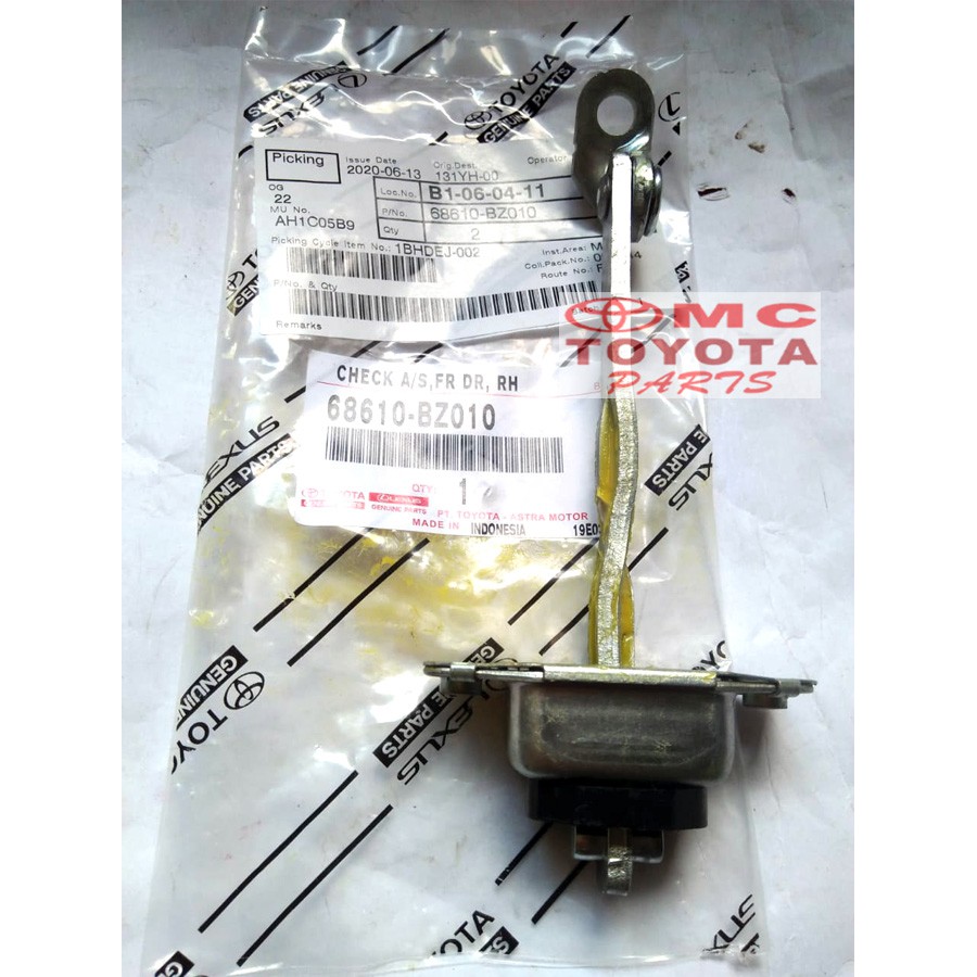 Stopper Check Door Pintu Depan Kanan Avanza Xenia Old 68610-BZ010