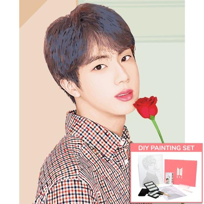 BTS DIY Paintings Jin - Do it Yourself Lukisan BTS termurah