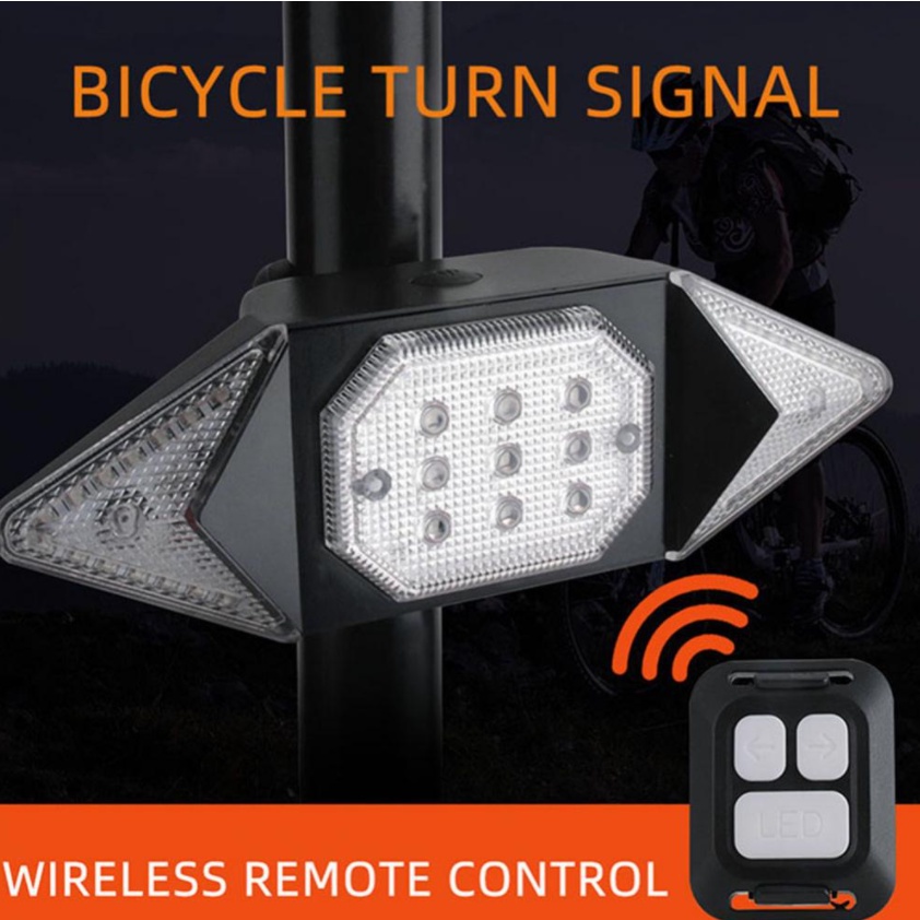 Biking Lampu Sein Sepeda USB Wireless Tanpa Kabel Waterproof AUTOMATIC DIRECTION RECHARGEABLE-5