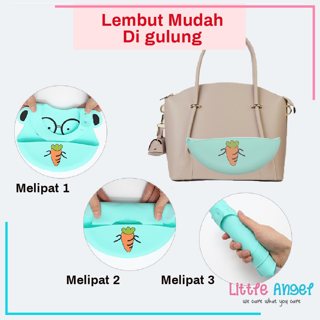 Celemek Makan Bayi BABY BIB SLABER Karet Anak Baby Burb Apron Silicon Bibs Waterproof Murah COD