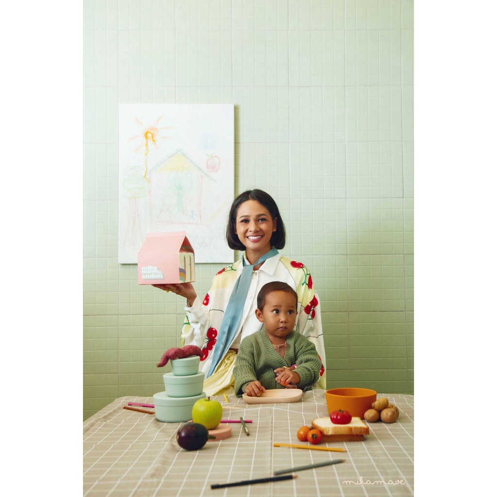 MIKAMAVE x ANDIEN SILICONE Sippy Cup ( gelas mug anak bayi )